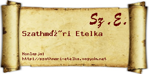 Szathmári Etelka névjegykártya